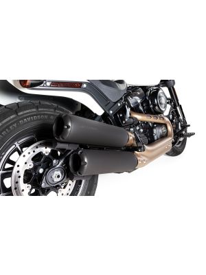 2x CUSTOM exhaust Ø 102 mm, without catalytic converter, changeable endcaps, with CAN-BUS actuated sound system - ASC, stainless steel black, incl. (EC-) approval