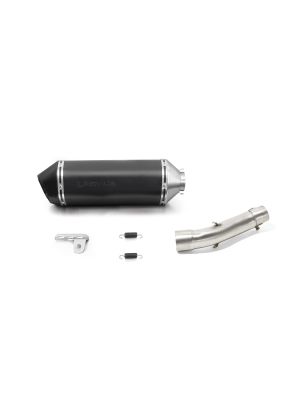 OKAMI Slip On (sport exhaust with connecting tube), Stainless steel black, NO (EC-) APPROVAL