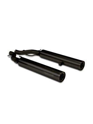 2x CUSTOM Slip On L/R and selectable endcaps, stainless steel black, incl. ECE type approval