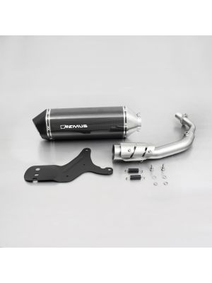 SPORTEXHAUST, complete system incl. heat shield, carbon, 55 mm