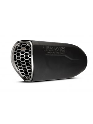 Slip-On REMUS NXT (silencer with removable sound insert), stainless steel black, NO ECE TYPE APPROVAL