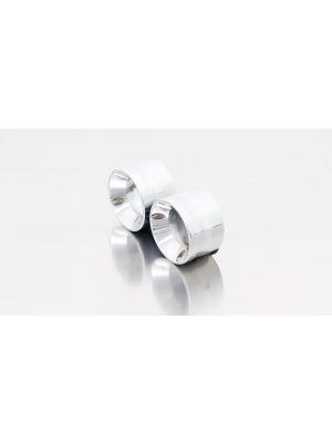 End cap straight end (2 pcs.) stainless steel, chrome