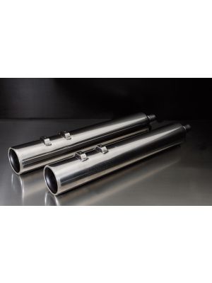 CUSTOM Exhaust Straight End Schalldämpfer, Ø 102 mm (4''), elektronisch gesteuerter Abgasklappe und Funkfernbedienung (ECS), Chrom, EG/ABE