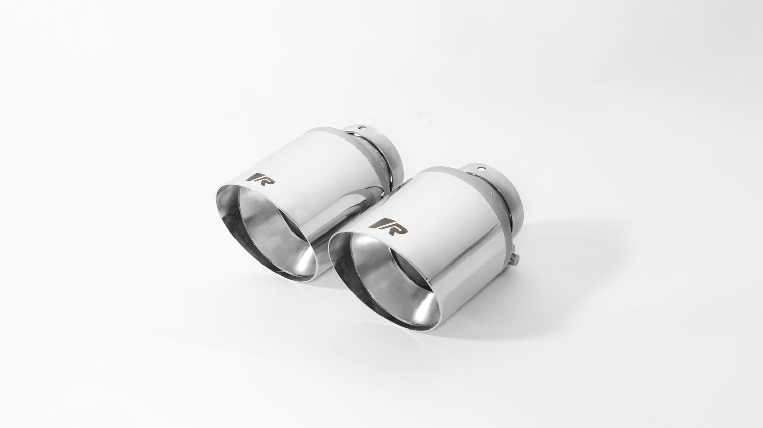 tail pipe set consisting of 2 tail pipes Ø 102 mm angled (shorter