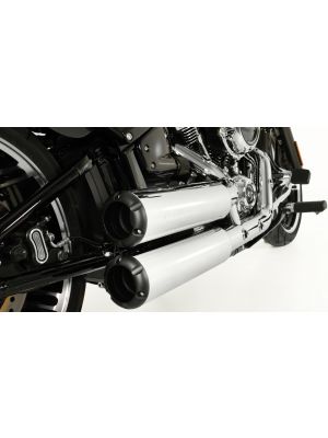 Complete system (2-2) with 2 x CUSTOM exhaust Ø 102 mm incl. cat. (selectable tail pipes), ASC, Stainless steel chrome, (EC-) approval