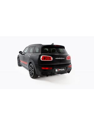 Cat-back-system, centered left/right system with integrated valve for MINI JCW Clubman/Countryman ALL4 (selectable tail pipes), incl. EC homologation