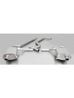 RACING Cat-back system, sport exhaust left and right with integrated valves for Skoda Octavia III RS/vRS, without EC homologation