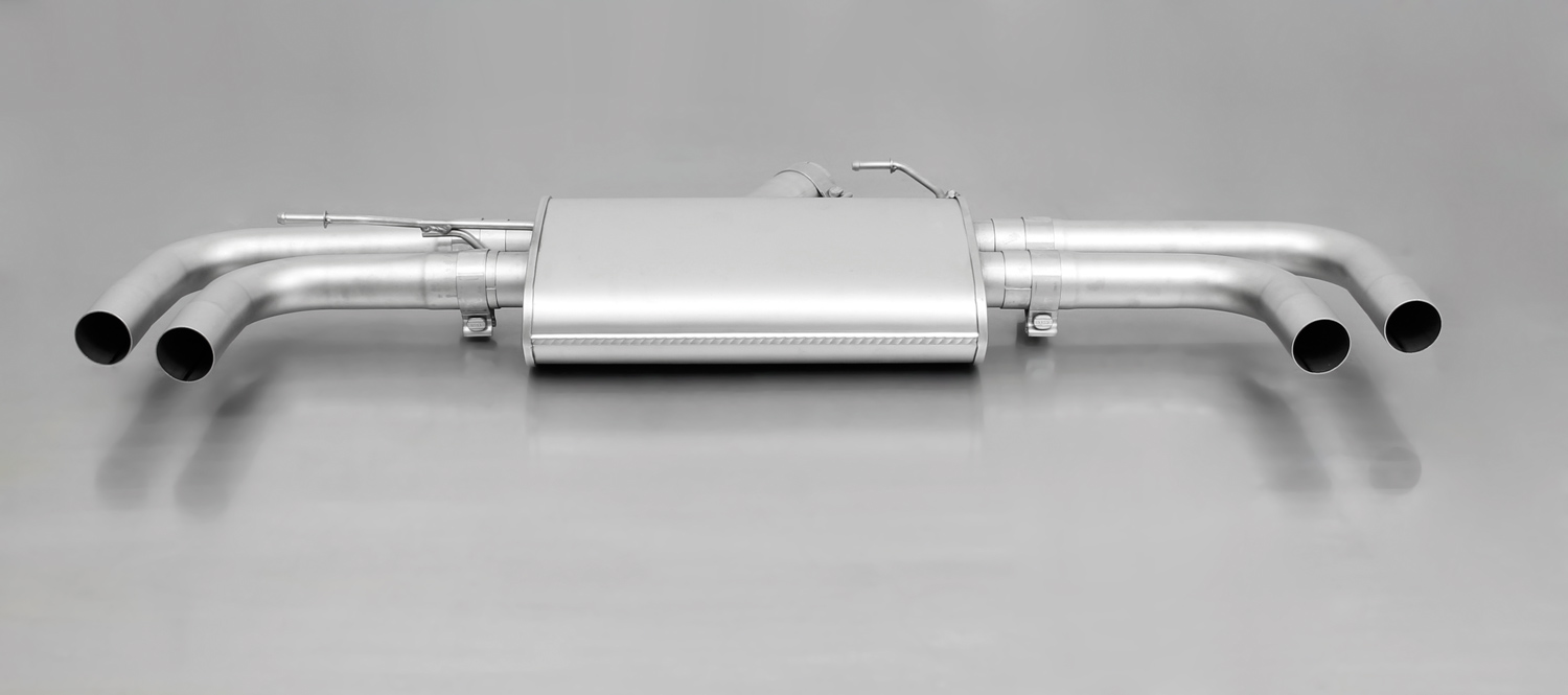 sport exhaust centered for left/right system (without tail pipes)