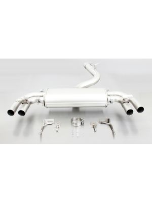 Axle-back-system with 2 integrated valves (selectable tail pipes), incl. EC homologation