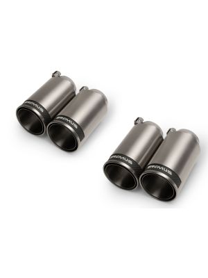 tail pipe set L/R consisting of 4 tail pipes Ø 98 mm Street Race, with adjustable spherical clamp connection