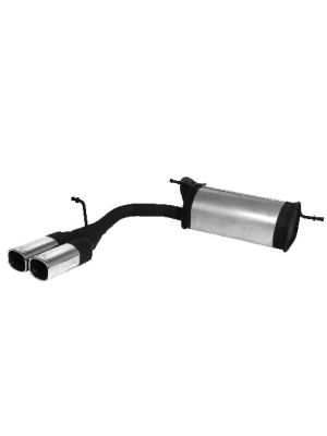 sport exhaust with 2 tail pipes 92x78 mm
