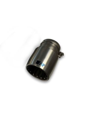 OPT GT tail pipe Ø 102 mm, L=145 mm, titanium, scotched, with adjustable spherical clamp connection