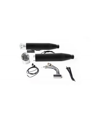 2 x CUSTOM Slip-On exhaust Ø 90 mm incl. cat., ASC – (CAN-BUS actuated sound system), stainless steel black, (EC-) approval