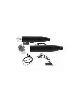 2 x CUSTOM Slip-On exhaust Ø 90 mm incl. cat., ASC – (CAN-BUS actuated sound system), stainless steel black, (EC-) approval