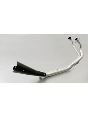 Stainless steel header (2-1) no cat., incl. black heat shield, NO (EC-) APPROVAL