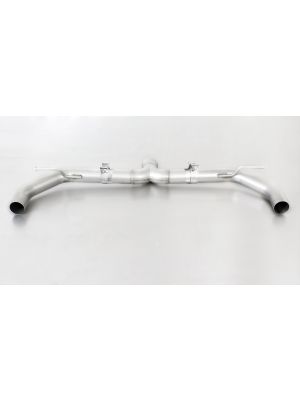RACING Axle-back-system dual L/R non-resonated suitable for the original rear skirt (selectable tail pipes), without homologation 